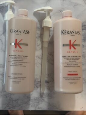 Liter size Genesis Fortifying Shampoo & Conditioner 1000ml with pumps.